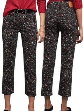 Anthropologie Levi's Wedgie Straight Leg jean Secret Garden Floral Print size 31